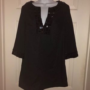 Michael Kors Jeweled Tunic Dress Black (M)